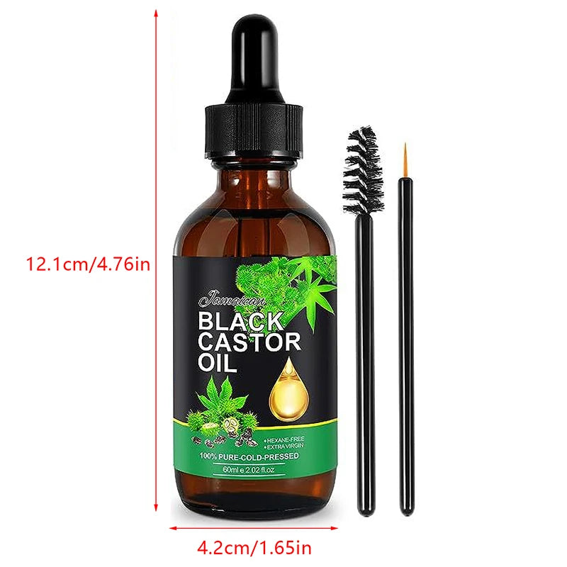 Black Castor Oil Nourishes Hair Growth Essential Oil E - Jsaville's health is wealth