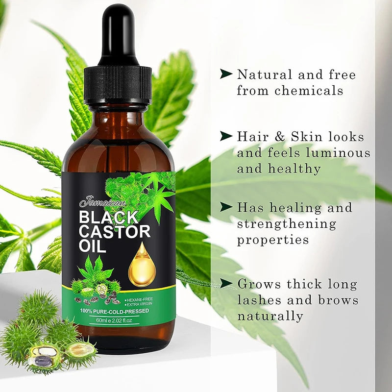 Black Castor Oil Nourishes Hair Growth Essential Oil E - Jsaville's  health is wealth