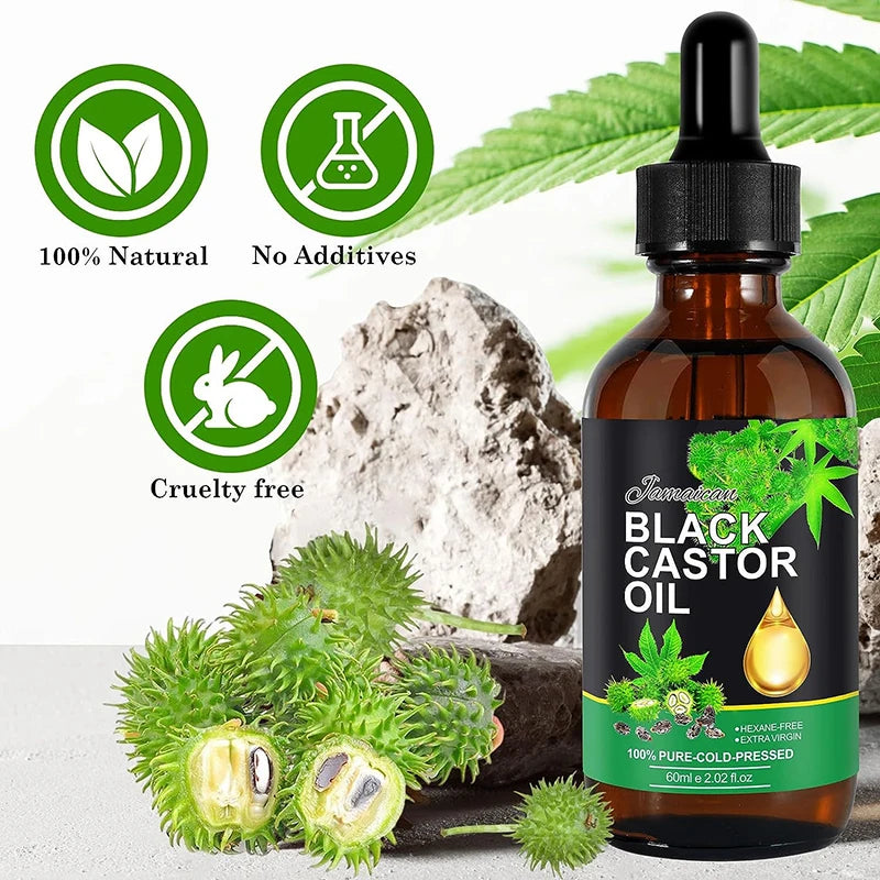 Black Castor Oil Nourishes Hair Growth Essential Oil E - Jsaville's  health is wealth