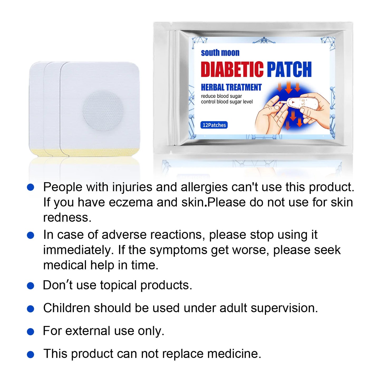 12pcs Diabetic Patches Per Bag Lower Blood - Jsaville's  health is wealth