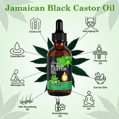 Black Castor Oil Nourishes Hair Growth Essential Oil E - Jsaville's  health is wealth
