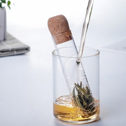 Creative Glass Tea Infuser Pipe Glass Design Tea Strainer